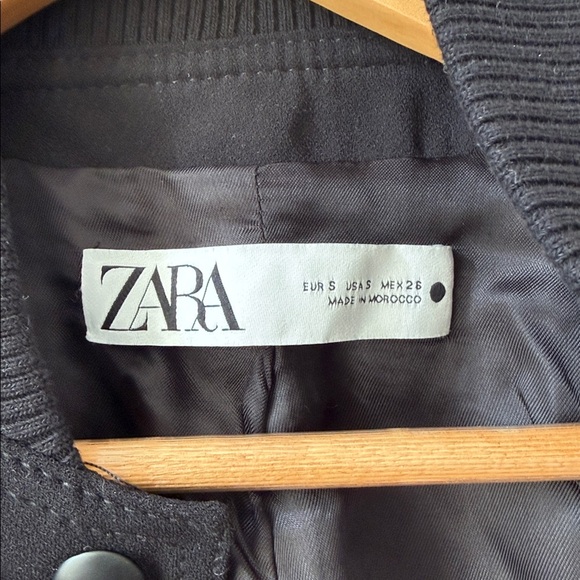 Zara Women's Black Bomber Jacket - Picture 2 of 5